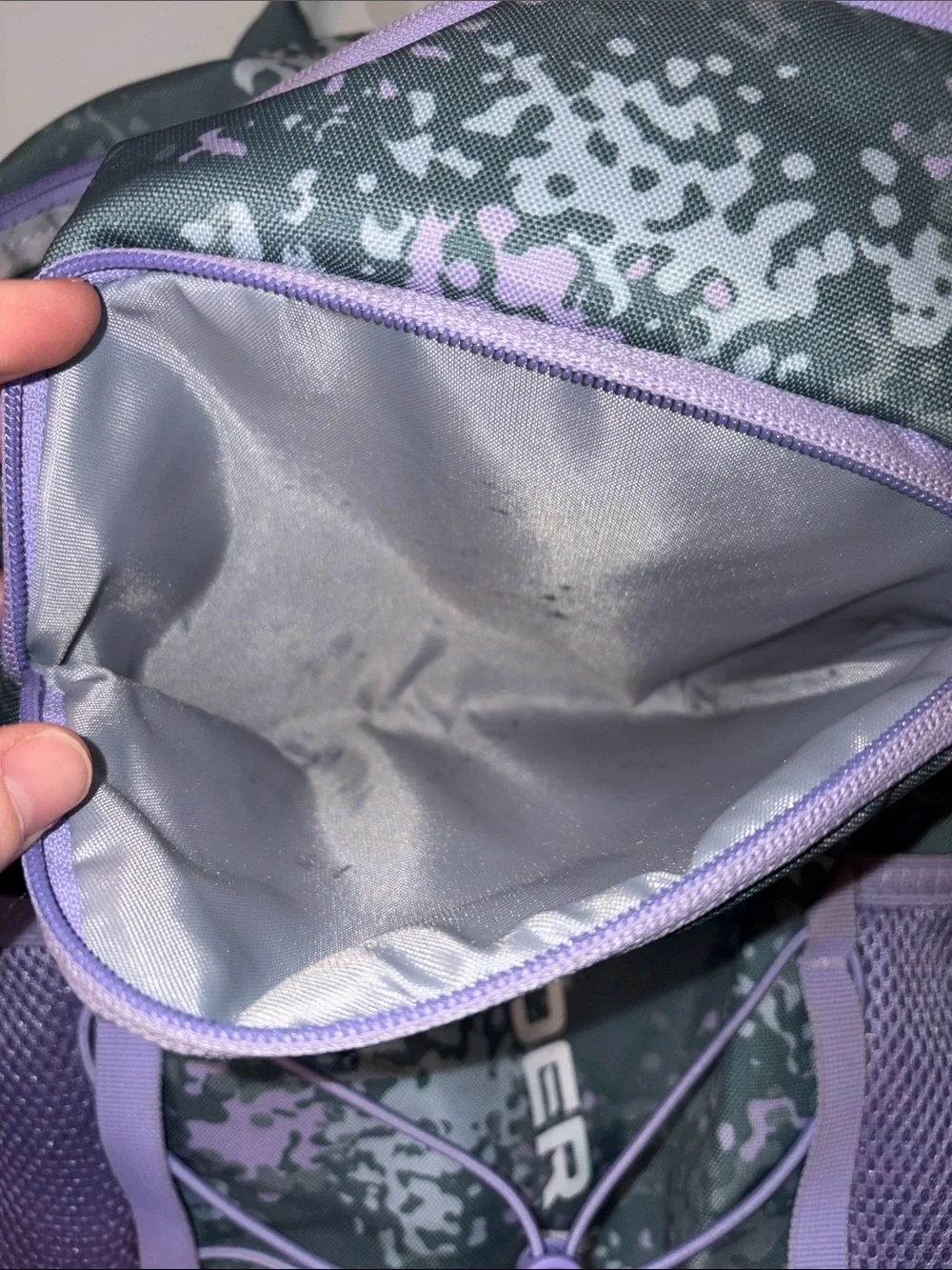 Under Armour Gray & Purple Sports Backpack